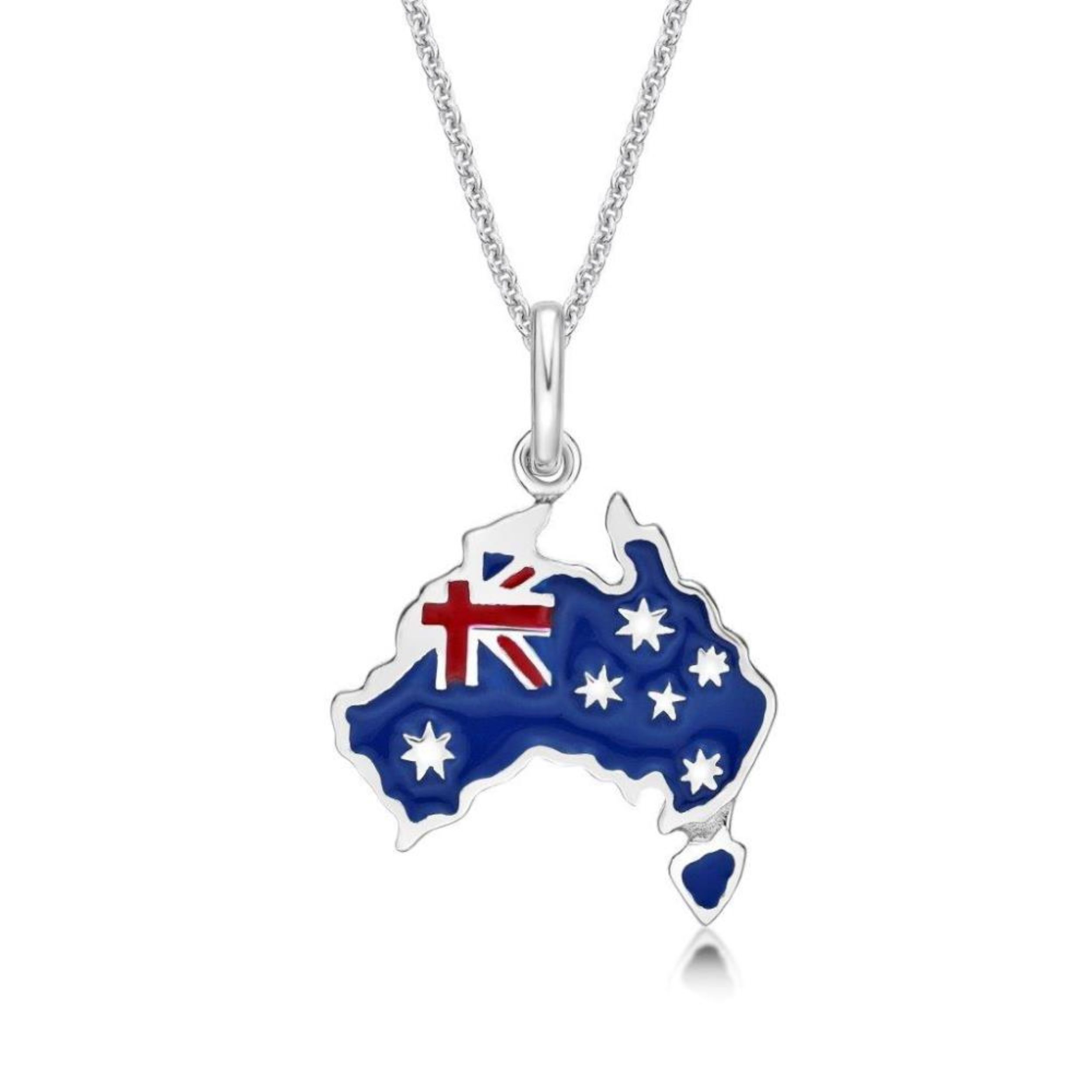 Picture of OZZIE MAP & FLAG CHARM with chain
